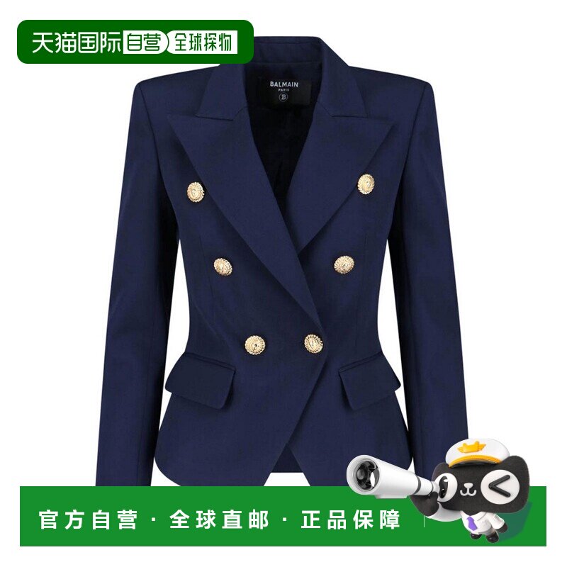 1h可退 香港直邮BALMAIN 女士外套 GF1SI505WB086UC SS2026 蓝色