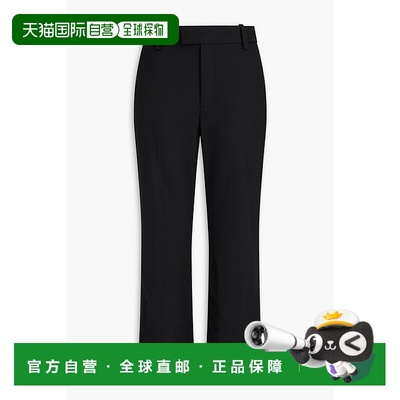 香港直邮Maje 女士 斜纹布小喇叭阔腿裤长裤 MFPPA00658BLACK