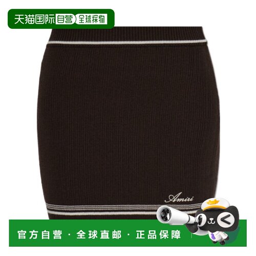 香港直邮AMIRI 女士半身裙 AW426SK002004D AW2026 棕色 针织半身