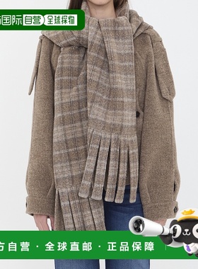 1h可退 香港直邮Burberry 巴宝莉 女士 羊毛混纺围巾领夹克 81144