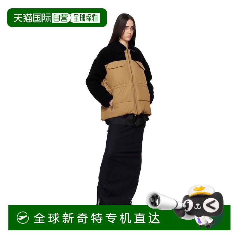 香港直邮Yves Salomon 徽标拼接棉服 23W23WMV01572TEWOA0510夹克
