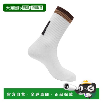 香港直邮Fendi FF图案袜子 FXZ977AUEC中筒袜