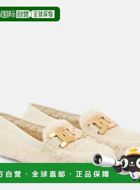 香港直邮TOD'S 托德斯 女士 Kate 毛羊皮乐福鞋 white白色 舒适时