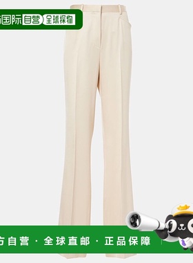 香港直邮Tom Ford 汤姆 福特 女士 真丝羊毛斜纹布小喇叭裤 00099