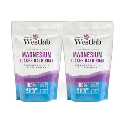 英国Westlab浴盐镁盐缓解肌肉酸痛放松入眠天然补镁800g正品