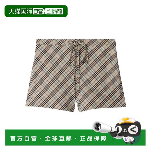 香港直邮BURBERRY 女士短裤 8103547C1849 SS2025 浅棕色 SHORTS