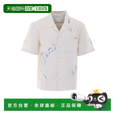 香港直邮DUNST 男士衬衫 UDSH6B121B1CAPRIOCEAN SS2026 白色短袖