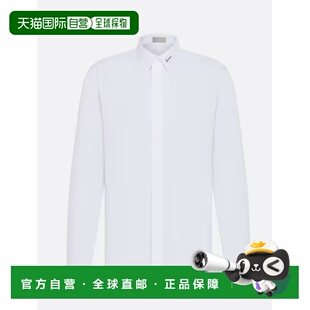 1h可退 香港直邮DIOR 迪奥 男士 logo长袖衬衫 463C541W668