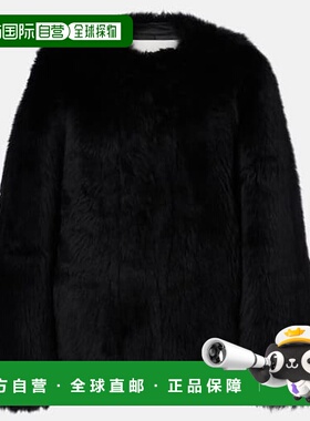 1h可退 香港直邮JOSEPH 约瑟夫 女士 Gomez 毛羊皮夹克 black黑色