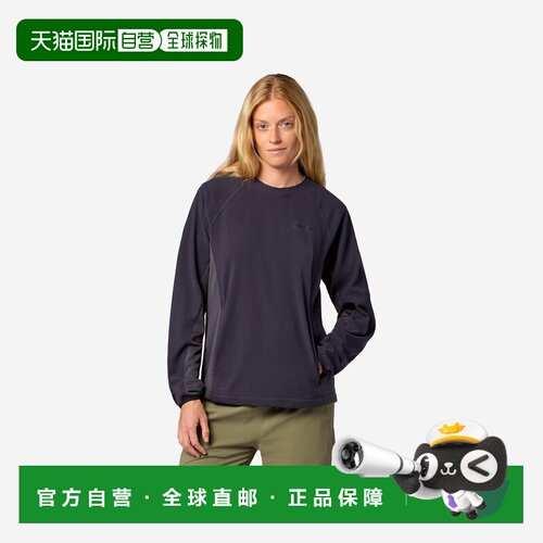 自营欧洲直邮Marmot土拨鼠 Rockbound女士炭黑色聚酯纤维抓绒套头