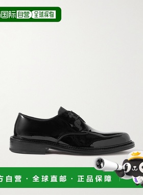 1h可退 香港直邮mr p 男士 罗缎边漆皮德比鞋 MPF241095BLACK