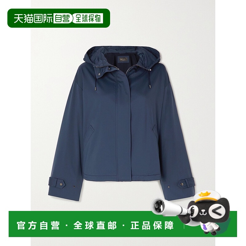 1h可退 香港直邮Loro Piana 诺悠翩雅 女士 软壳面料连帽夹克 FAM