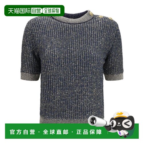 香港直邮BALMAIN 女士针织衫 HF1ALB60KK13SQH AW2026 花色 圆领