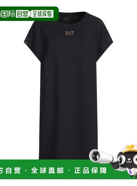香港直邮Ea7 女士 短款连衣裙 black黑色 舒适时尚