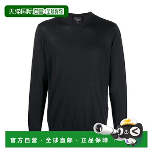3HSM37SM63Z长袖 黑色圆领卫衣 Armani 香港直邮Giorgio