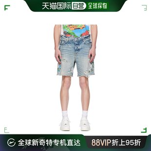 PF23MDF008 刺绣图案牛仔短裤 男士 香港直邮AMIRI