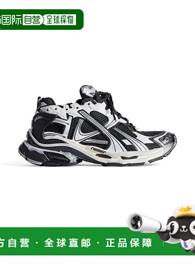 自营欧洲直邮Balenciaga巴黎世家 Runner男士黑色/白色logo标识运