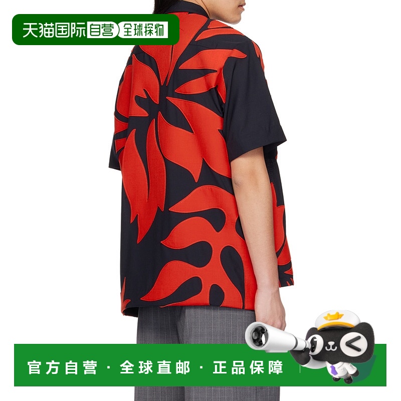 香港直邮Sacai Floral 纽扣短袖衬衫 2403279M