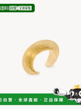自营欧洲直邮YSL圣罗兰 女士黄铜金色黄铜不对称开口手镯