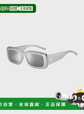 自营欧洲直邮HUGO BOSS雨果HUGO RED灰色太阳镜 镜腿重新饰有徽标