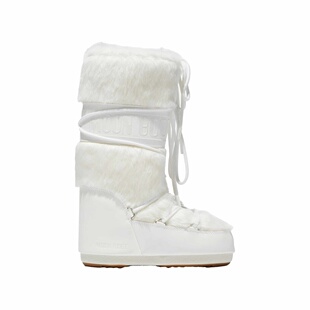 自营欧洲直邮Moon Icon Faux Fur女士光学白人造毛雪地靴 Boot