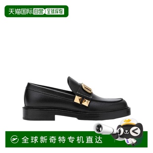 YS0F09E 99新未使用 香港直邮Valentino 铆钉标志小牛皮乐福鞋