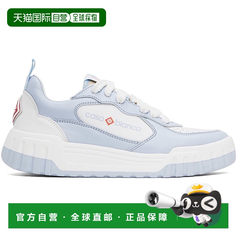香港直邮Casablanca 女士 蓝色 & 白色 The Court 运动鞋 APF24SN