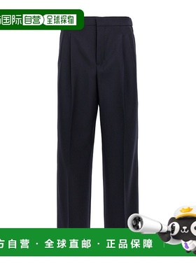 香港直邮Ami Paris 前褶休闲裤 HTR429WV00264阔腿裤