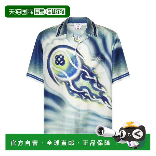 CASABLANCA 男士衬衫 MSP26SH00306 SS2026 白色 Casablanca Flam