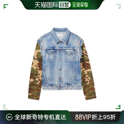1h可退 香港直邮Celine 思琳 男士 拼接牛仔外套 2Q621996T
