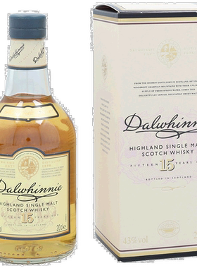 欧洲直邮dalwhinnie达尔维尼15年威士忌43%200ml苏格兰原装进口