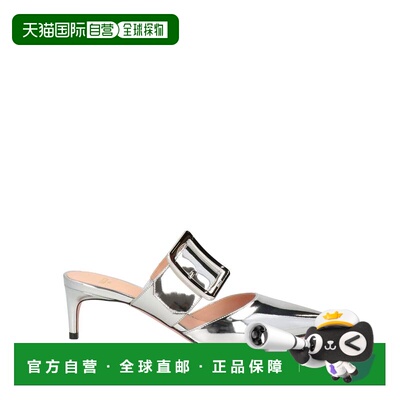 1h可退 香港直邮Bally 巴利 女士 Mules 木屐 metal金属色 舒适时