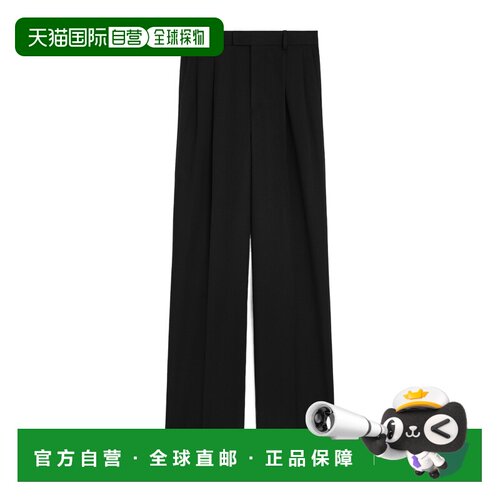 1h可退 香港直邮Celine 腰带环休闲裤 RP0AE092D.阔腿裤直筒裤
