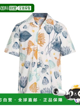 1h可退 香港直邮Paul Smith 男士 花纹衬衫 white白色 舒适时尚