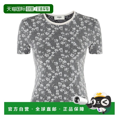 香港直邮Fendi 提花 T 恤 FZXD24ATPW