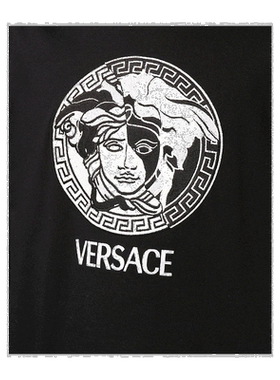 香港直邮Versace logo印花棉质长袖T恤 10070321A049671B000男装