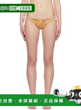 香港直邮versace 范思哲 女士 粉色 Barocco 比基尼泳裤 ABD05027