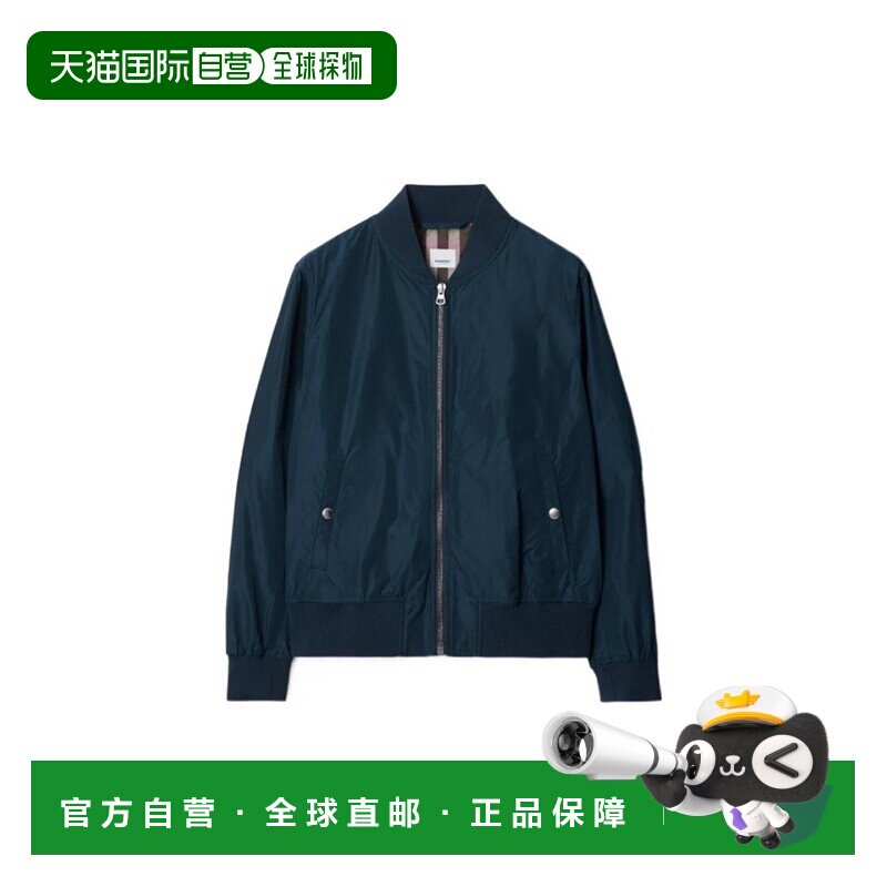 自营Burberry/博柏利 纯色拉链针织棒球领夹克外套休闲风图片
