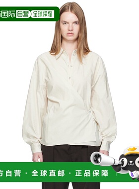 香港直邮Lemaire 女士 灰白色 Straight Collar Twisted 衬衫 SH1