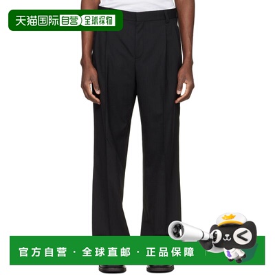 香港直邮Hugo 雨果 男士 黑色 Modern-Fit Stretch Ripstop 长裤
