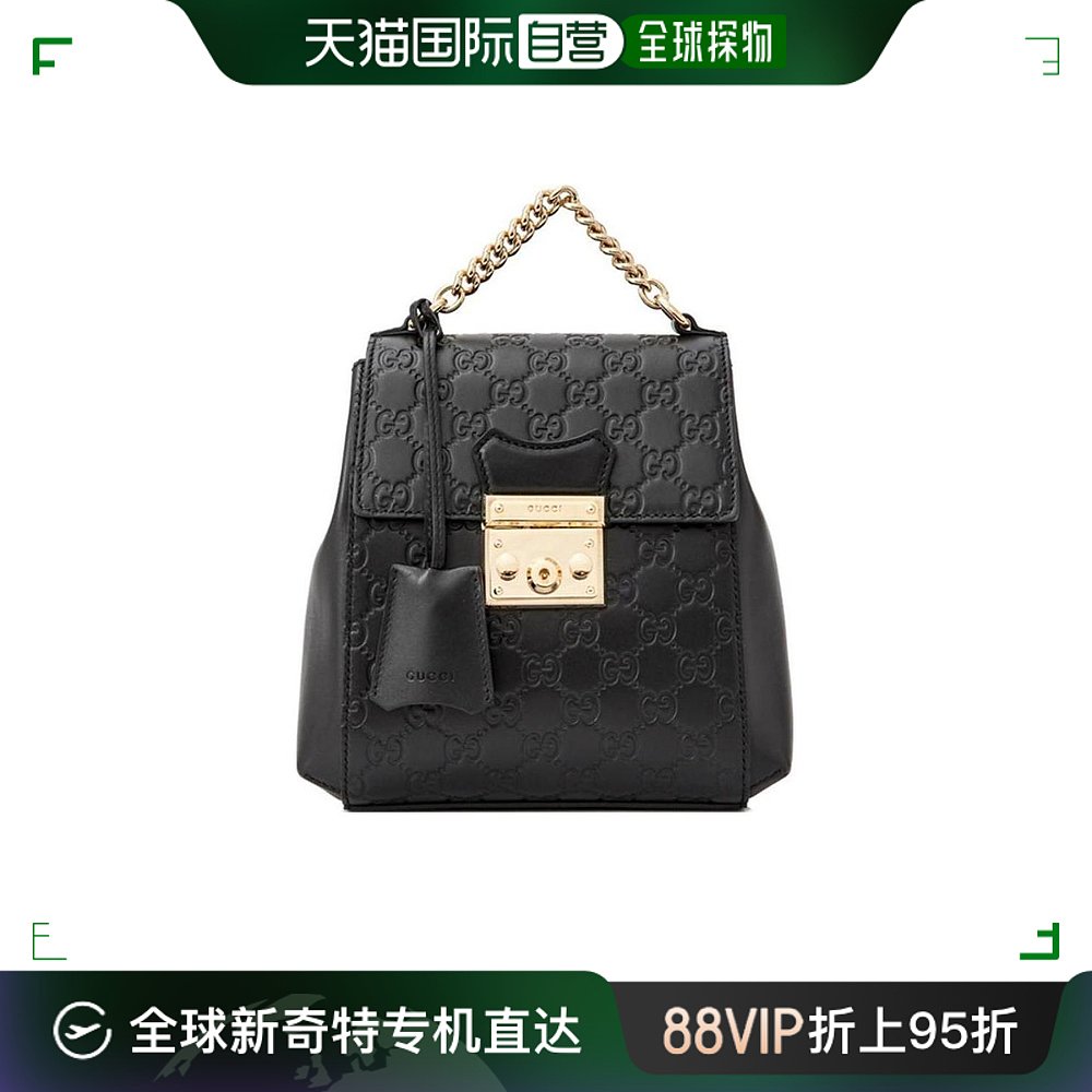 自营gucci gg压花锁扣双肩包 4981940dm1g
