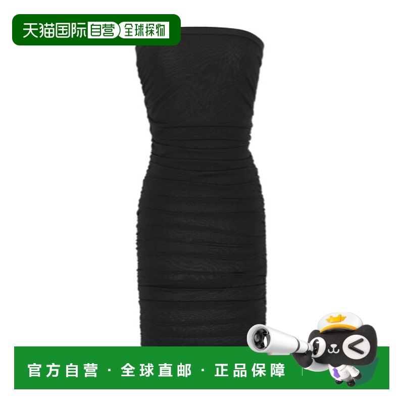 香港直邮Saint Laurent 褶饰无肩带连衣裙 775493Y76HL