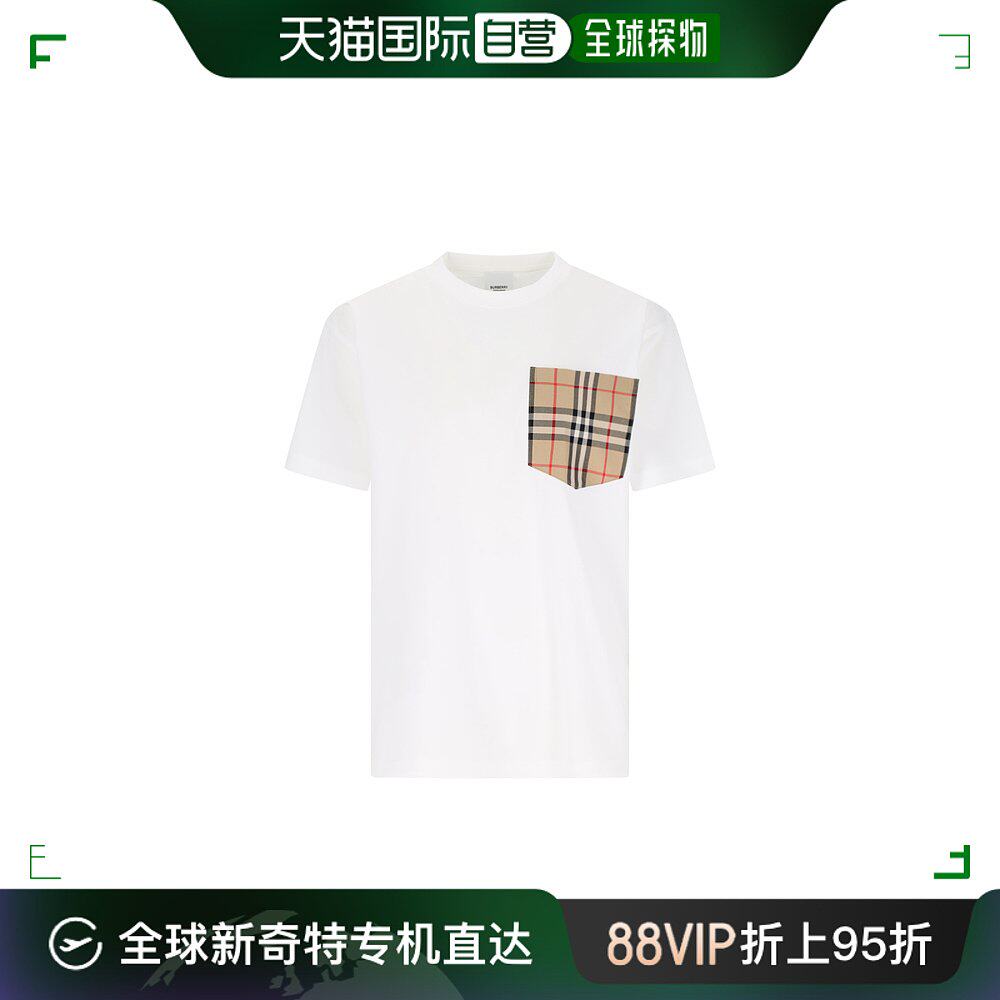 香港直邮burberry 巴宝莉 女士 polos t恤白色上衣 8080322
