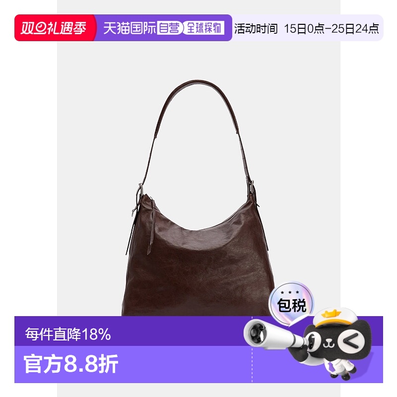 海外直邮Lemaire BELTED 银色配饰金典 小牛皮 流浪包单肩包