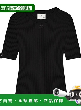 1h可退 香港直邮Courreges 女士 黑色毛线衫 126MPU267FI0001