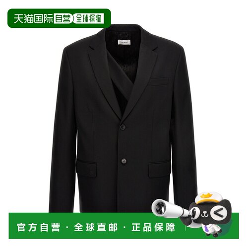 1h可退 香港直邮off-white 男士 OW 刺绣西装外套 OMEN063F23FAB0