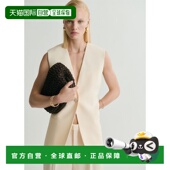 自营欧洲直邮Mango芒果 女士米色飘逸西装 背心