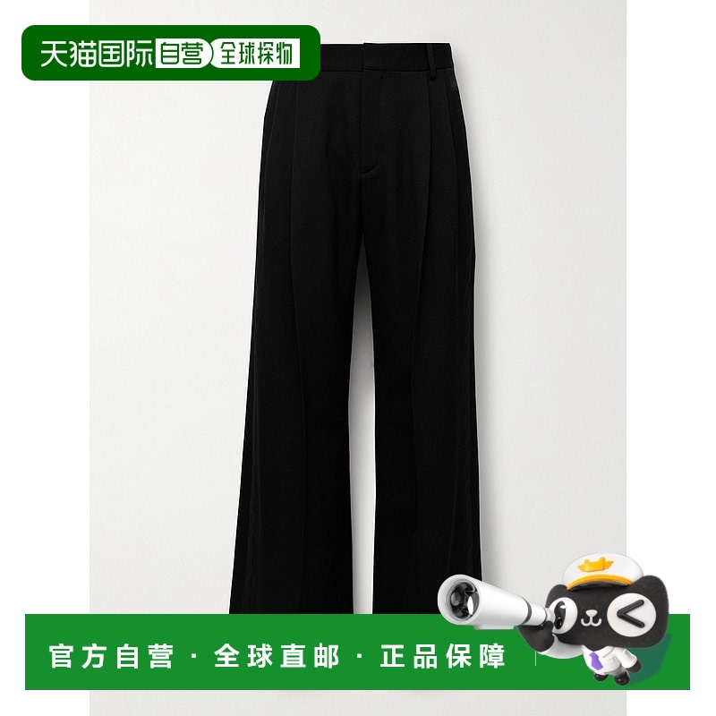 香港直邮Saint Laurent 圣罗兰 男士 呢绒阔腿燕尾服长裤 805914Y