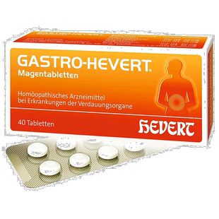 欧洲直邮德国药房HEVERT顺势神经性胃部不适胃痛胀气反胃酸片40粒