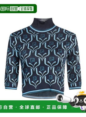 香港直邮Rabanne 女士 高领上衣 blue蓝色 舒适时尚